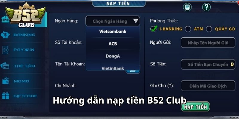 Cách nạp tiền vào tài khoản nhà cái thuận tiện